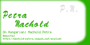 petra machold business card